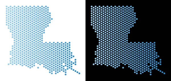 Louisiana Devlet harita altıgen karo mozaik