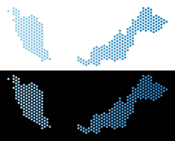 Malezya harita altıgen karo mozaik