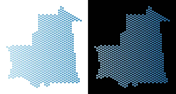 Moritanya Haritası altıgen şeması