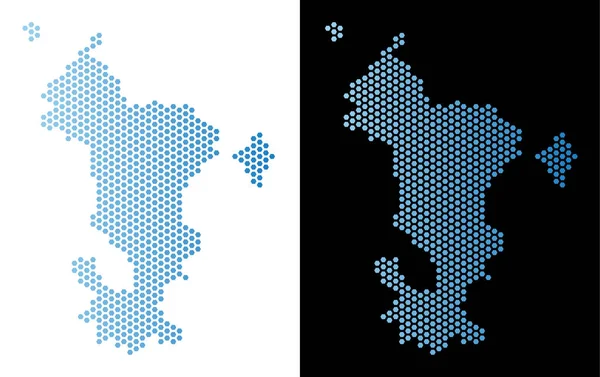 Mayotte Adası harita Altıgen Karo düzeni