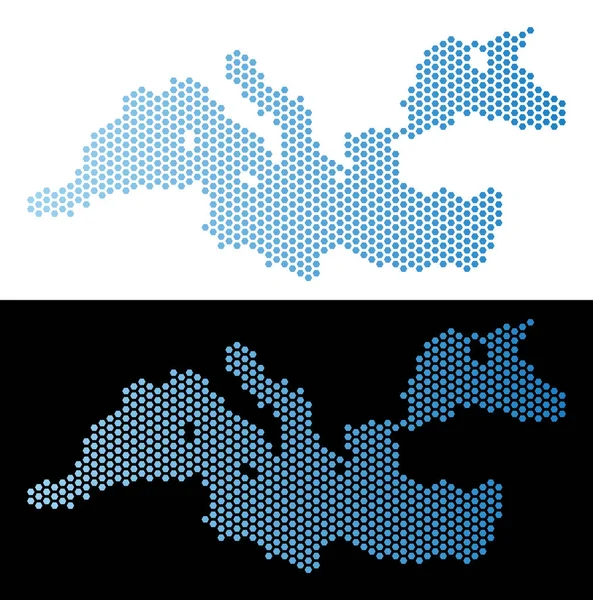 Akdeniz harita altıgen soyutlama