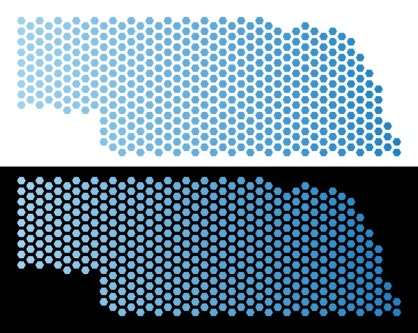 Nebraska eyalet harita Hex-kiremit soyutlama
