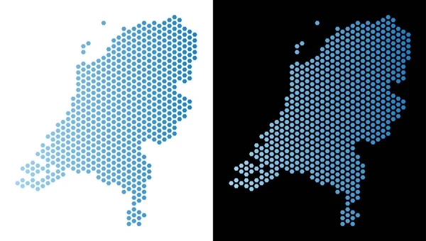Hollanda harita altıgen soyutlama