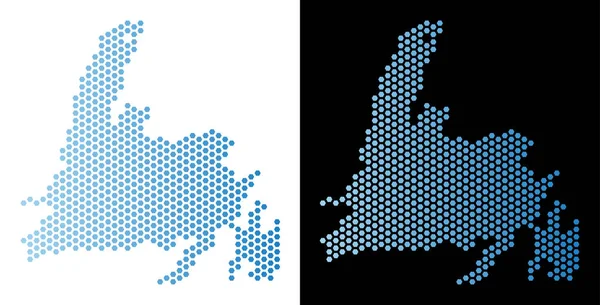 Newfoundland Adası harita altıgen mozaik