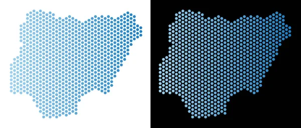Nijerya harita Altıgen Karo soyutlama