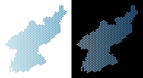 Kore Demokratik Halk Cumhuriyeti harita altıgen karo mozaik