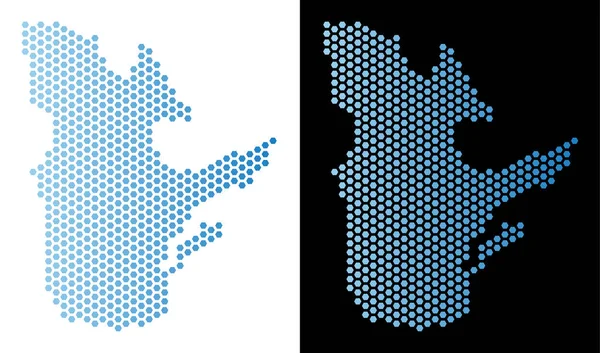 Quebec eyaleti harita altıgen mozaik