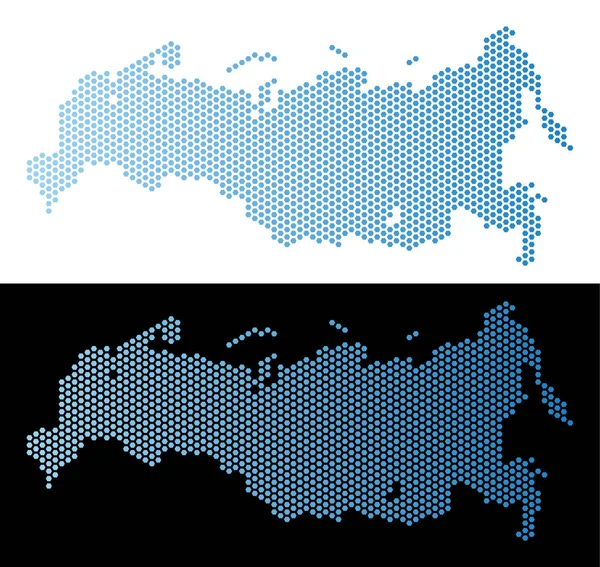 Росія Карта схема шестикутник — стоковий вектор