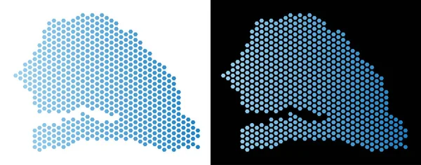 Senegal harita petek soyutlama
