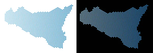 Sicilia harita Altıgen Karo soyutlama