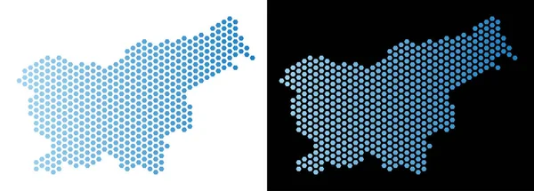 Slovenya harita altıgen mozaik