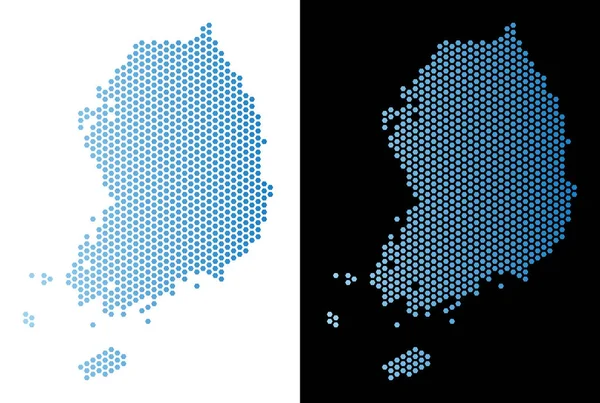 Güney Kore harita Hex-çini mozaik