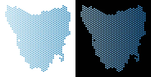 Tazmanya Adası harita altıgen mozaik
