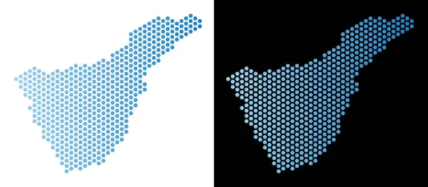 Tenerife İspanya ada harita petek soyutlama