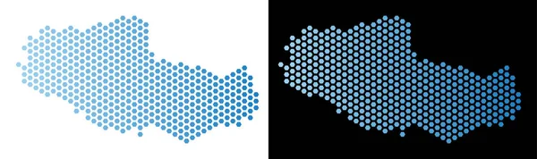 Tibet Çin bölgesi harita Hex-çini mozaik