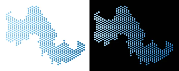 Tilos Yunan Adası harita altıgen mozaik