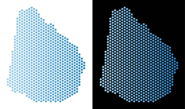 Uruguay Haritası Altıgen Karo soyutlama