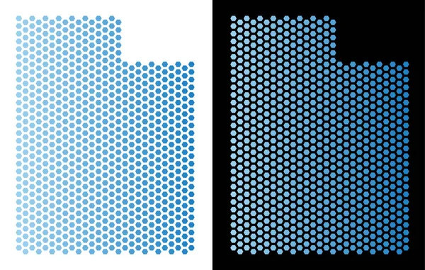 Mozaika sześciokątne mapę stanu Utah — Wektor stockowy