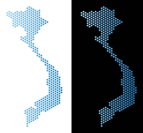 Vietnam Haritası Altıgen Karo düzeni