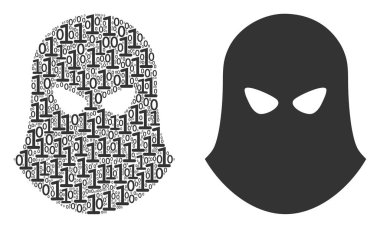 Terörist Balaklava kompozisyon ikili basamak