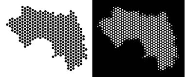 Afrika Gine harita petek mozaik