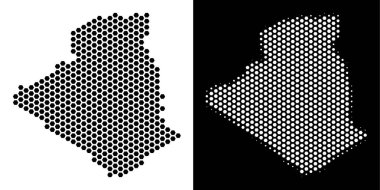 Cezayir harita Hex-kiremit düzeni