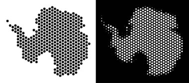 Antarktika harita Hex-kiremit soyutlama