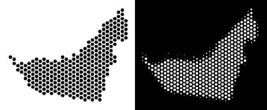 Arap Emirlikleri harita Hex-çini mozaik