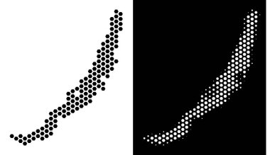 Baykal Gölü harita Hex-çini mozaik