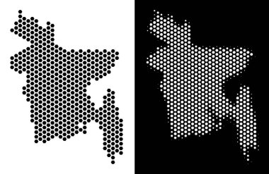 Bangladeş Haritası petek mozaik