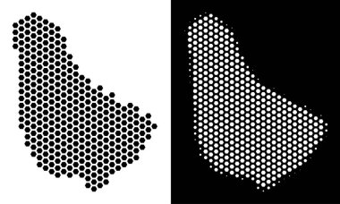 Barbados Haritası altıgen soyutlama