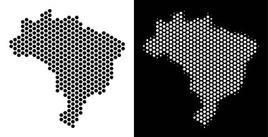 Brezilya harita altıgen soyutlama