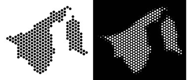 Brunei harita altıgen karo mozaik