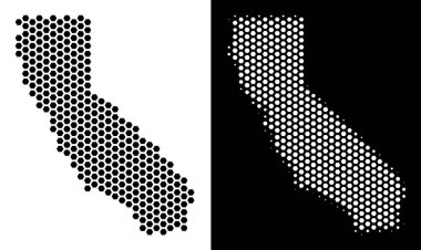 California harita altıgen mozaik