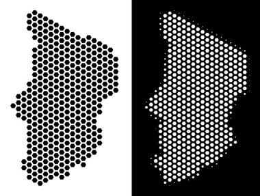 Chad harita Hex-kiremit soyutlama