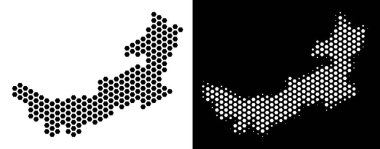 Çin İç Moğolistan haritası altıgen şeması