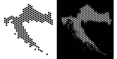 Hırvatistan harita altıgen şeması