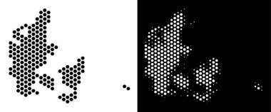 Danimarka harita altıgen karo mozaik