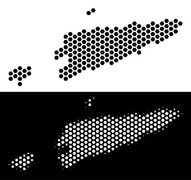 Doğu Timour harita petek mozaik