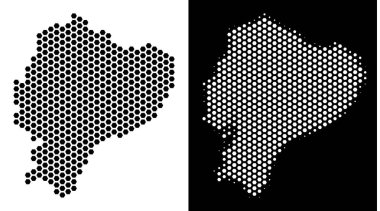 Ekvator harita altıgen mozaik