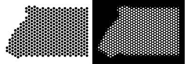 Ekvator Ginesi harita altıgen şeması