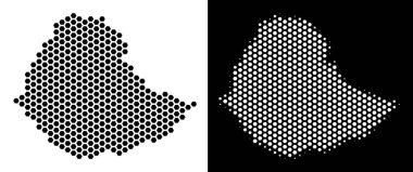 Etiyopya Haritası Hex-kiremit soyutlama