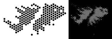 Falkland Adaları Harita petek şeması