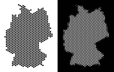 Almanya harita Altıgen Karo düzeni