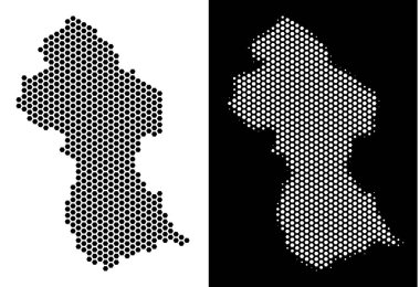 Guyana Haritası petek şeması