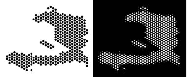 Haiti harita altıgen mozaik