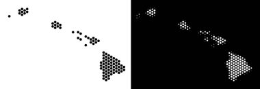 Havaii Adaları Harita altıgen şeması