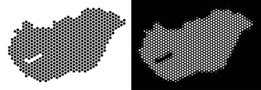 Macaristan Haritası Hex-kiremit düzeni