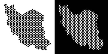 Iran harita altıgen mozaik