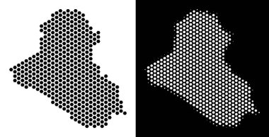 Irak harita altıgen mozaik